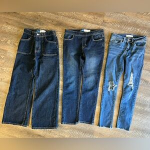 THREE Girls Jeans Size 10